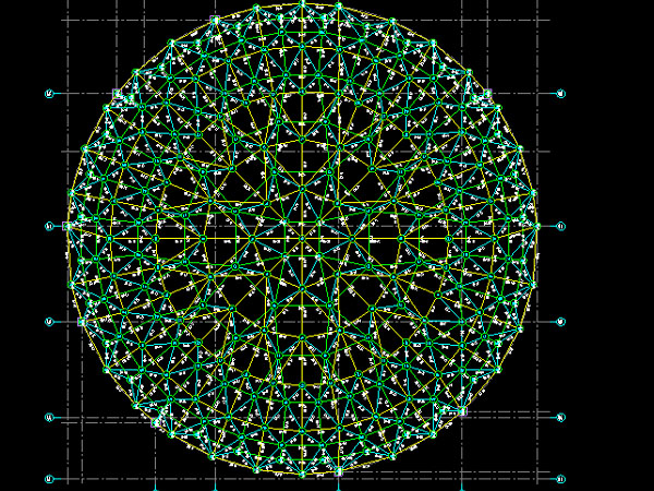 华蓥明光正元广场圆形网架